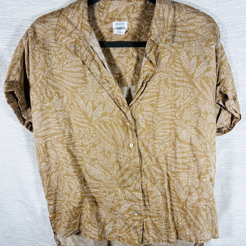 Sigrid Olsen Linen Button Down Shirt